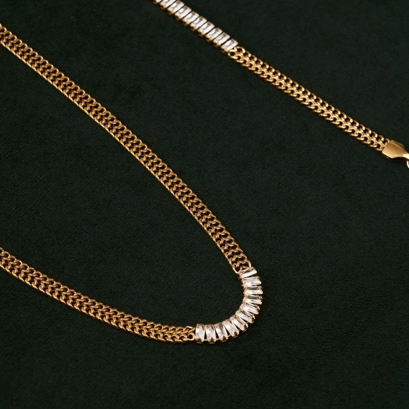 Nereya Baguette Fine Kette Gold