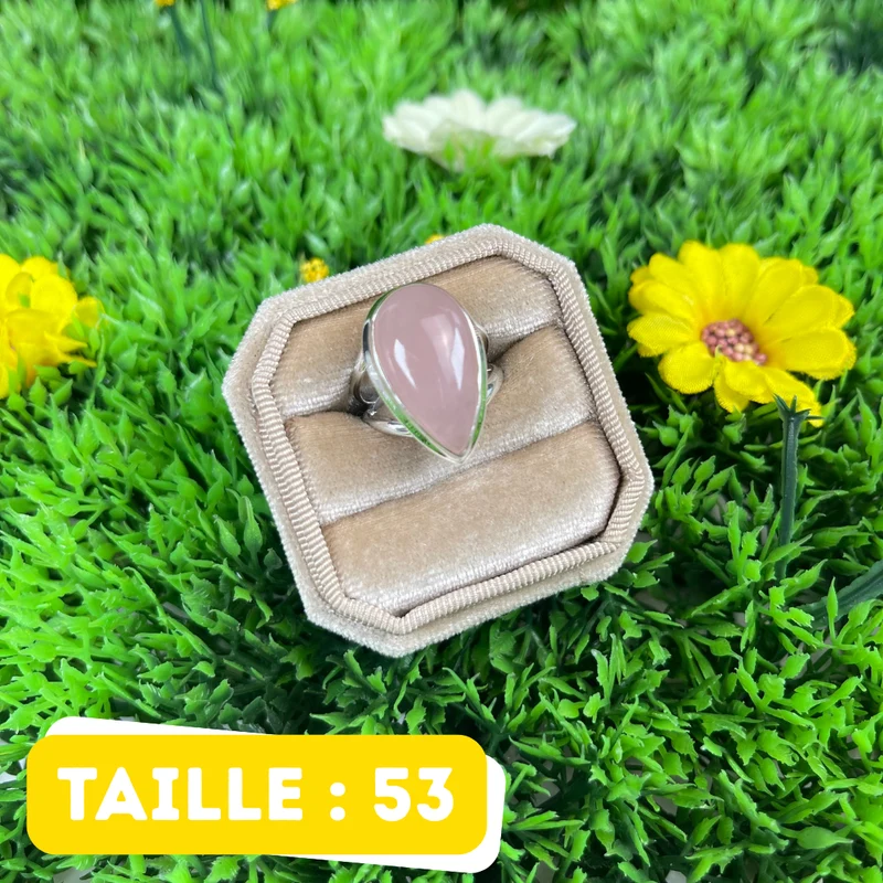Silberring mit Rosenquarz #142