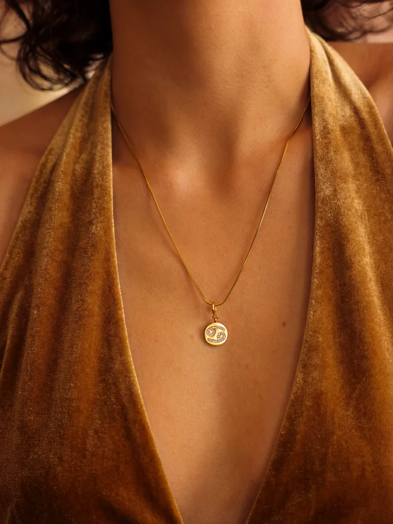 Twinkling Zodiac Ketten-Charm - Cancer