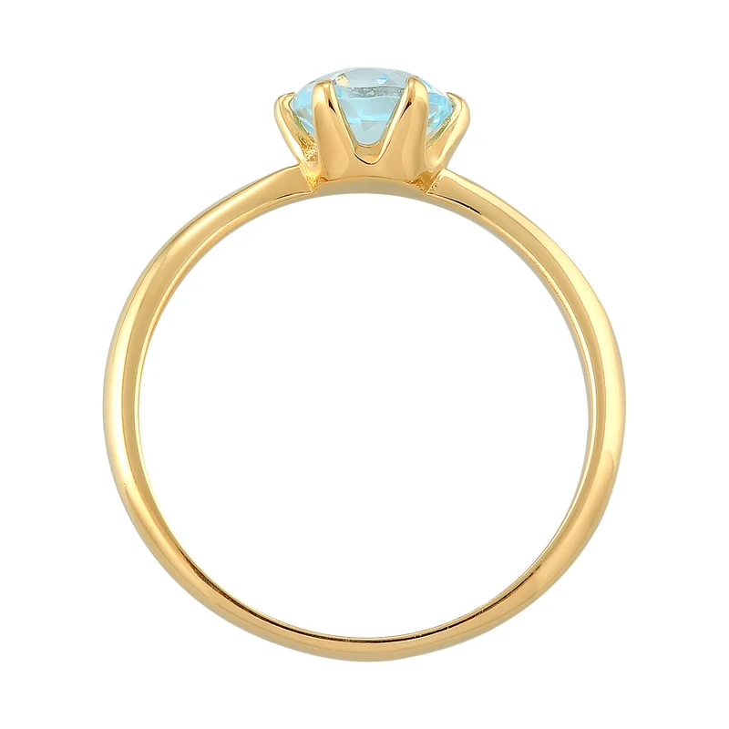 Solitär-Ring | Topas (Hellblau)