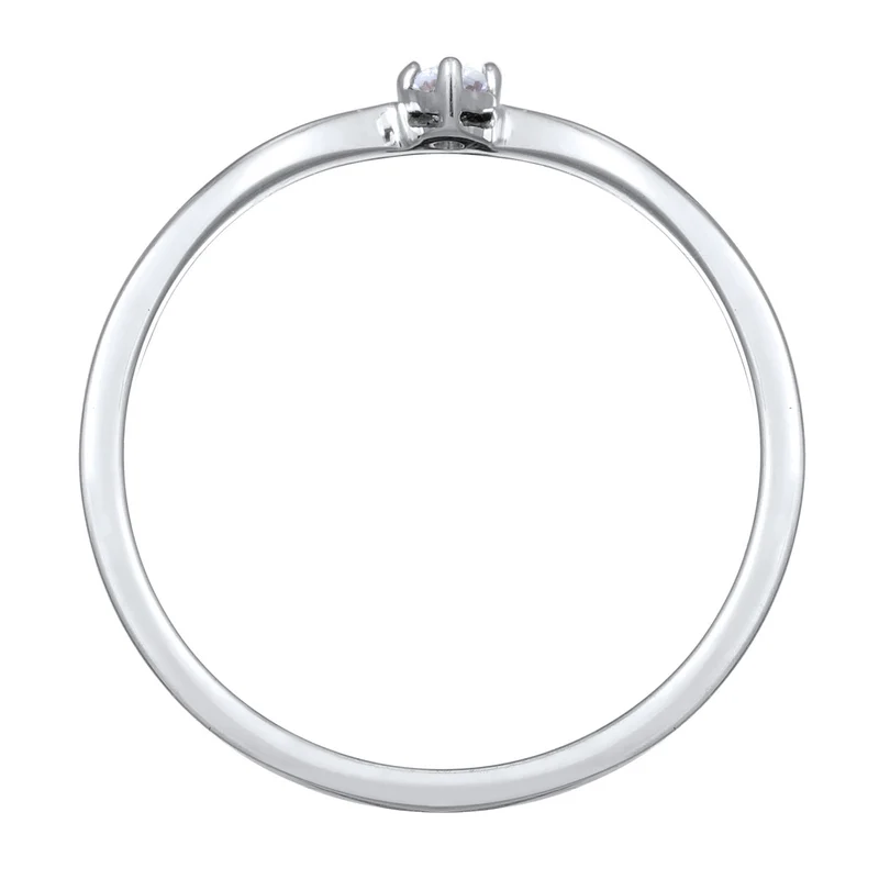 Verlobungsring V-Form | Diamant (Weiß, 0.035)