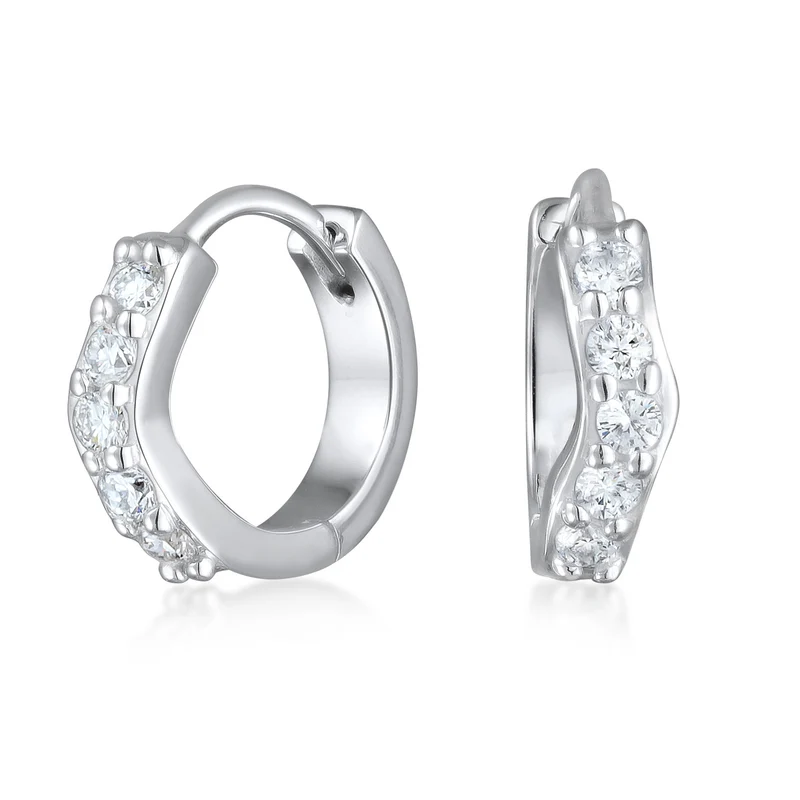 Creolen | Laborgezüchteter Diamant (Weiß, 0.07 ct.)