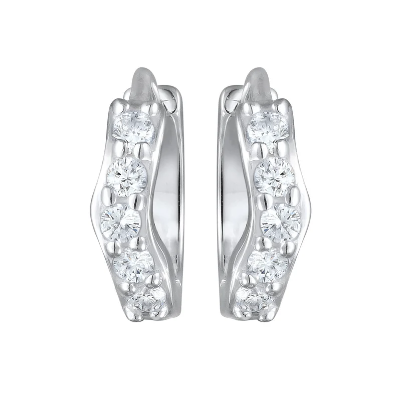 Creolen | Laborgezüchteter Diamant (Weiß, 0.07 ct.)