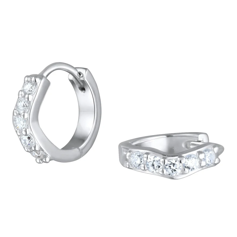 Creolen | Laborgezüchteter Diamant (Weiß, 0.07 ct.)