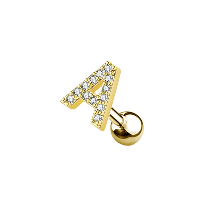 Letter Ohr Piercing Gold