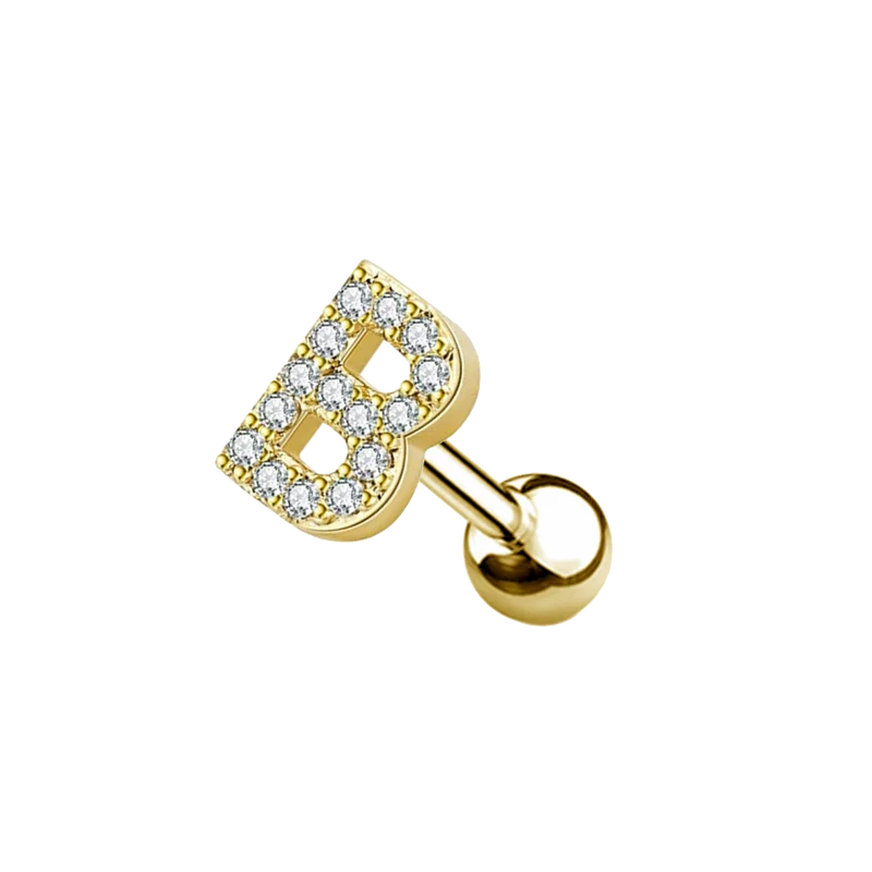 Letter Ohr Piercing Gold