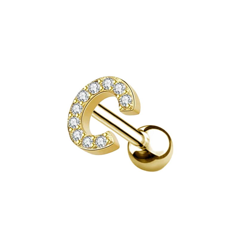Letter Ohr Piercing Gold