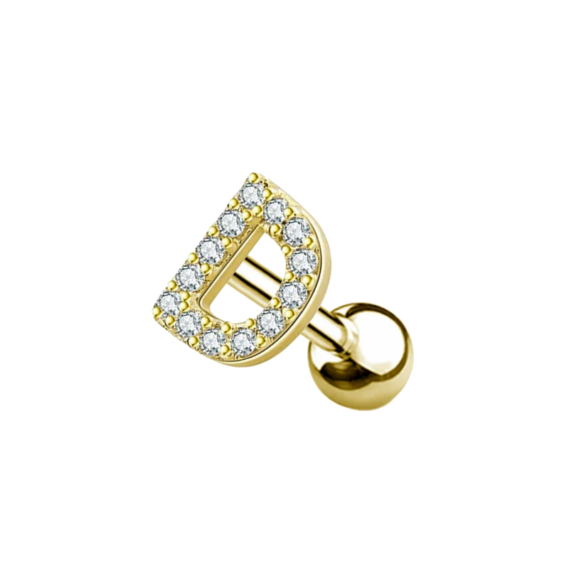 Letter Ohr Piercing Gold