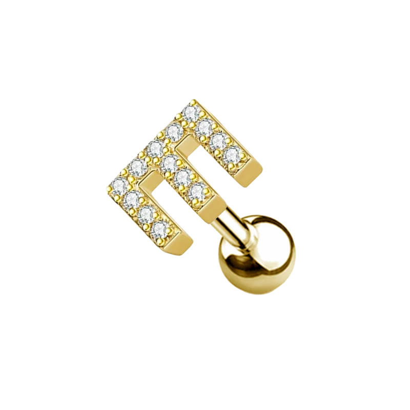 Letter Ohr Piercing Gold