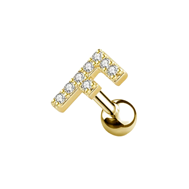 Letter Ohr Piercing Gold