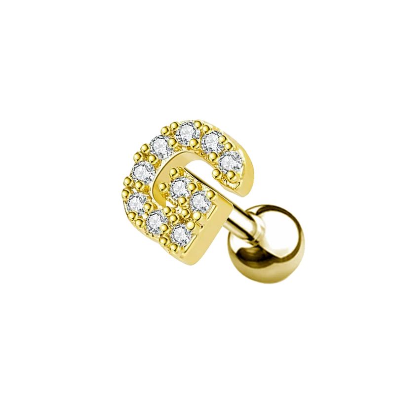 Letter Ohr Piercing Gold