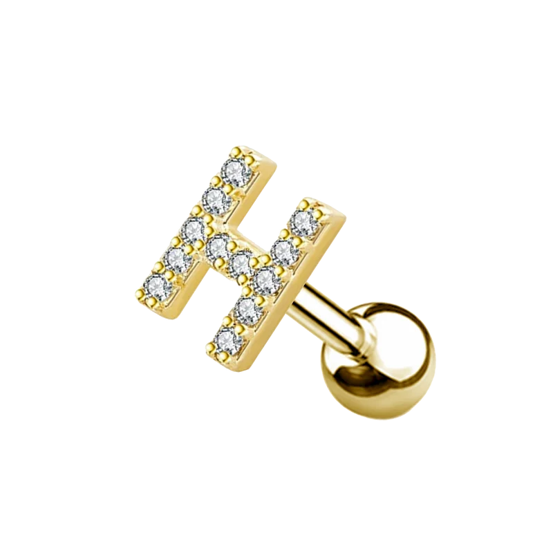 Letter Ohr Piercing Gold