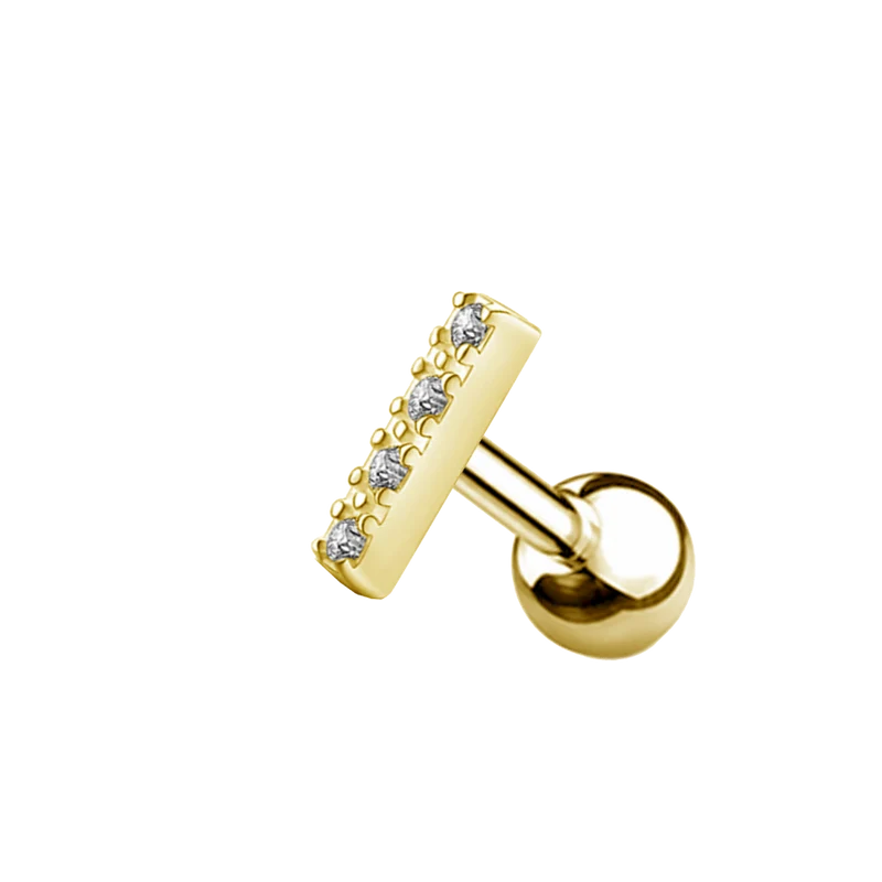 Letter Ohr Piercing Gold