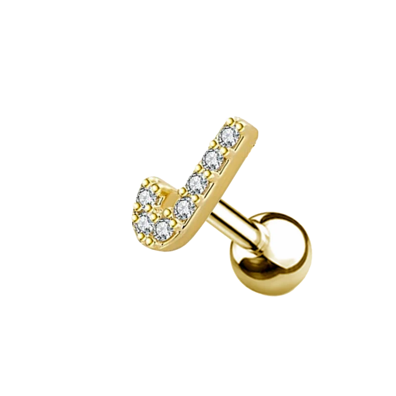 Letter Ohr Piercing Gold