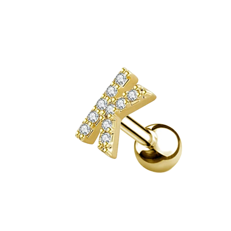 Letter Ohr Piercing Gold