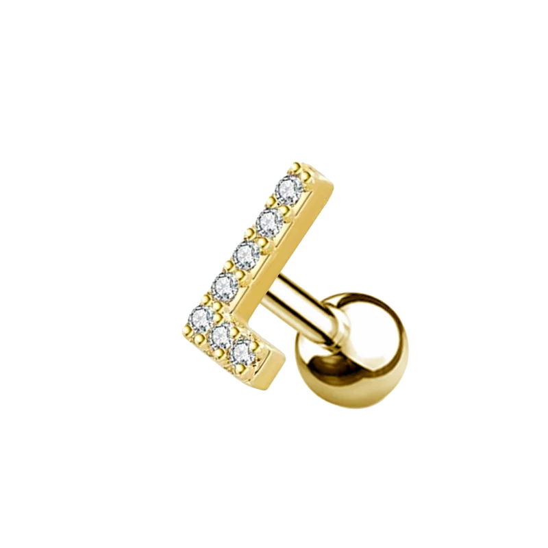 Letter Ohr Piercing Gold
