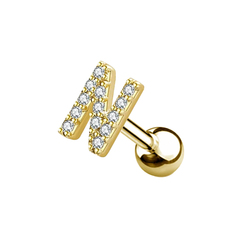 Letter Ohr Piercing Gold