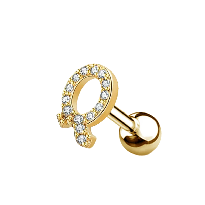 Letter Ohr Piercing Gold