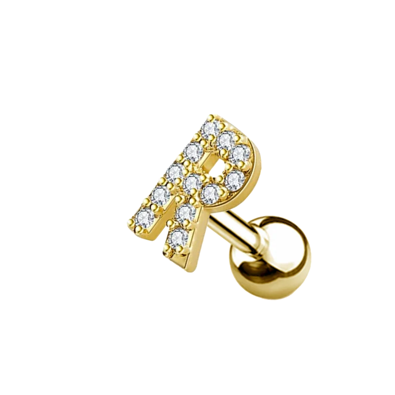 Letter Ohr Piercing Gold