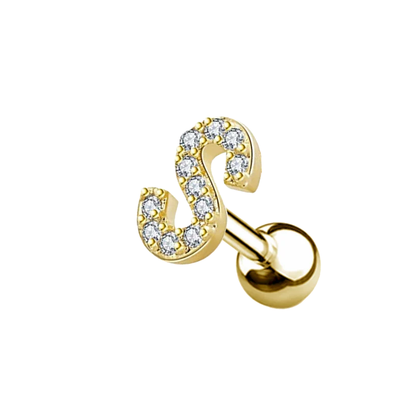 Letter Ohr Piercing Gold