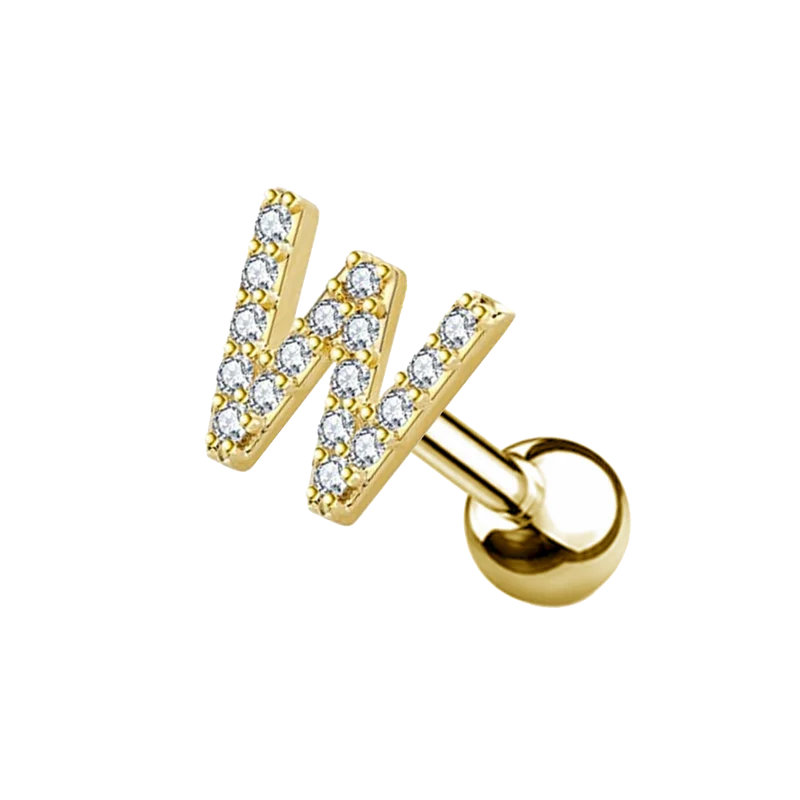 Letter Ohr Piercing Gold