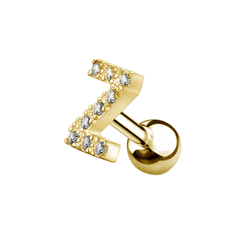 Letter Ohr Piercing Gold