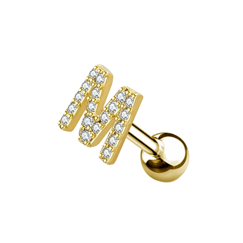 Letter Ohr Piercing Gold