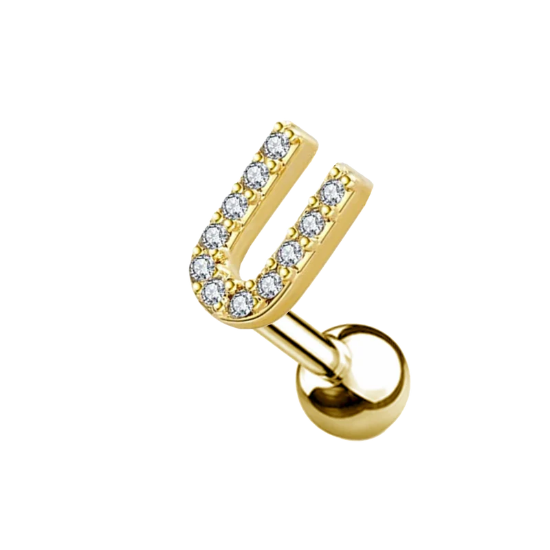 Letter Ohr Piercing Gold