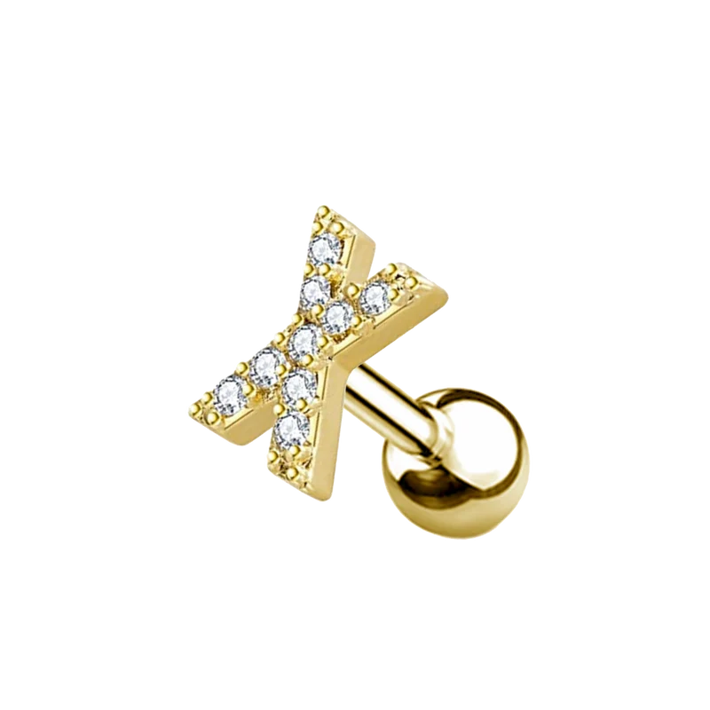 Letter Ohr Piercing Gold