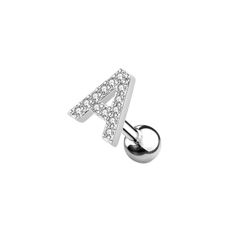Letter Ohr Piercing Silber