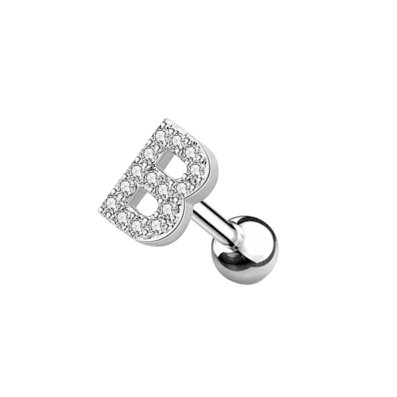 Letter Ohr Piercing Silber