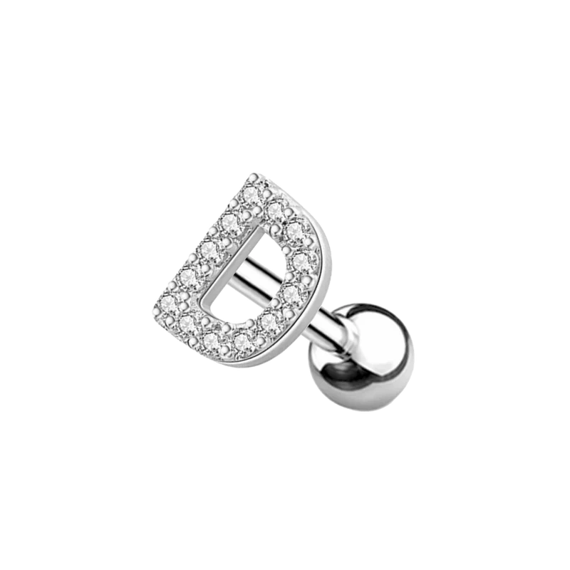 Letter Ohr Piercing Silber