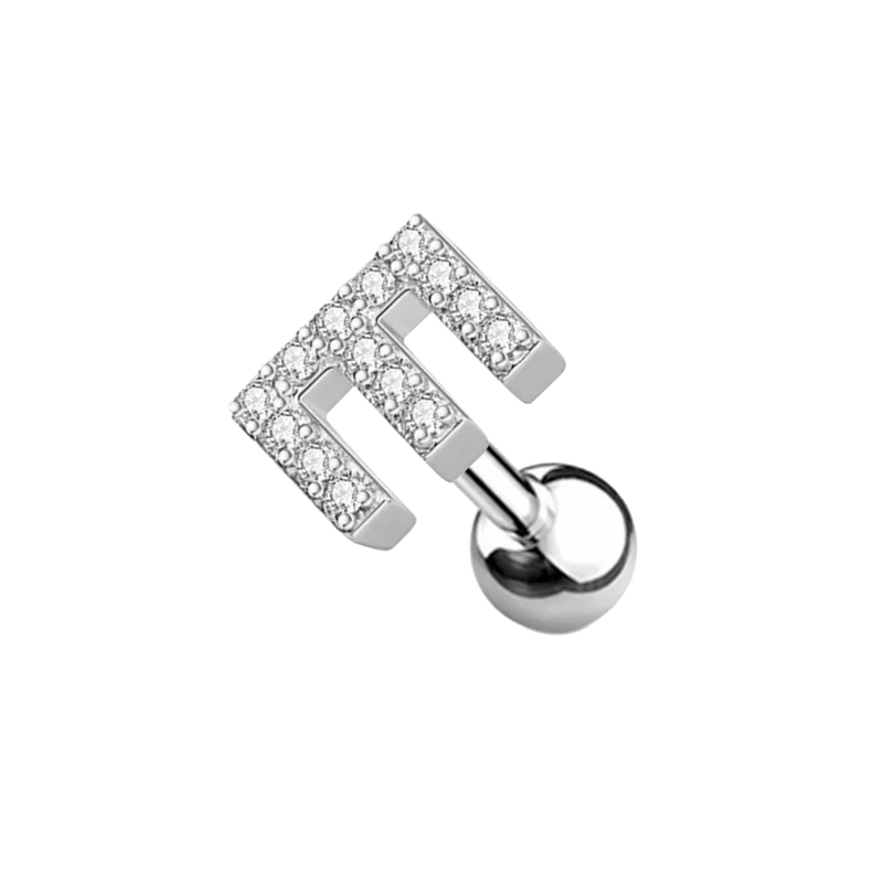 Letter Ohr Piercing Silber