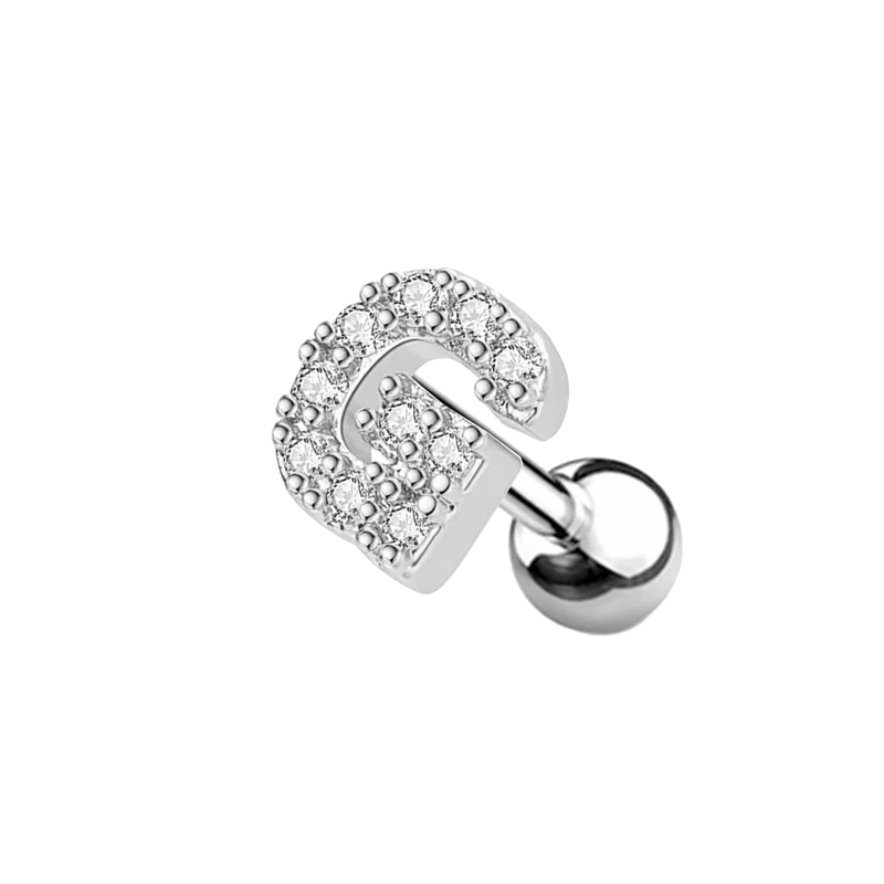 Letter Ohr Piercing Silber
