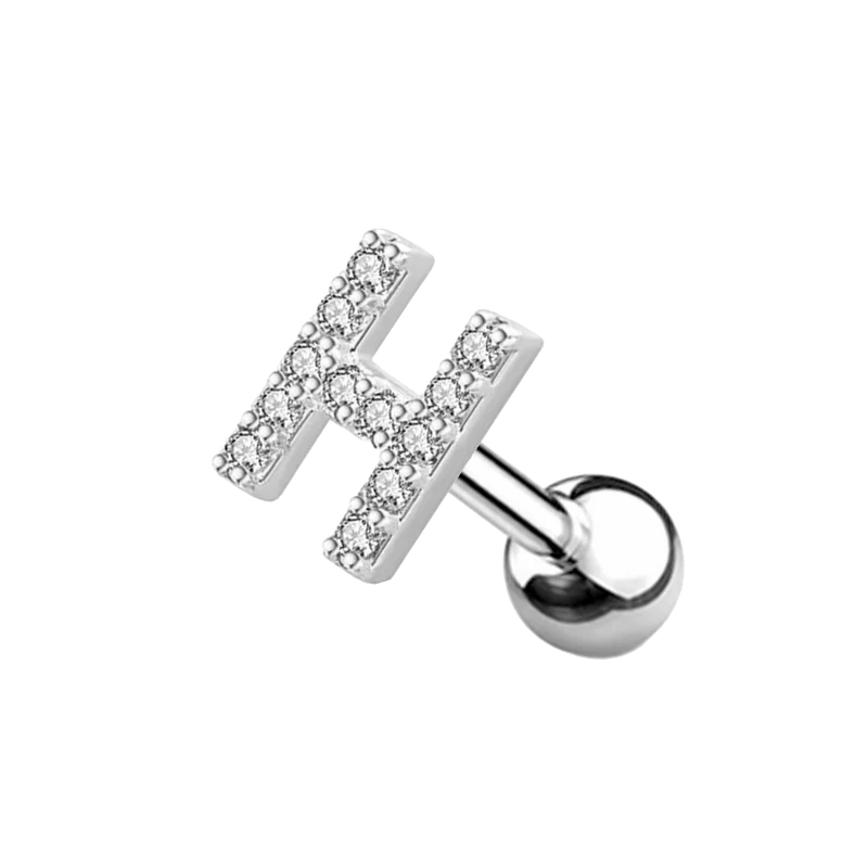 Letter Ohr Piercing Silber