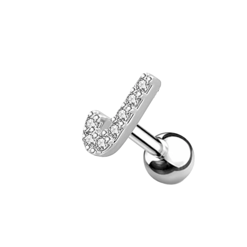 Letter Ohr Piercing Silber