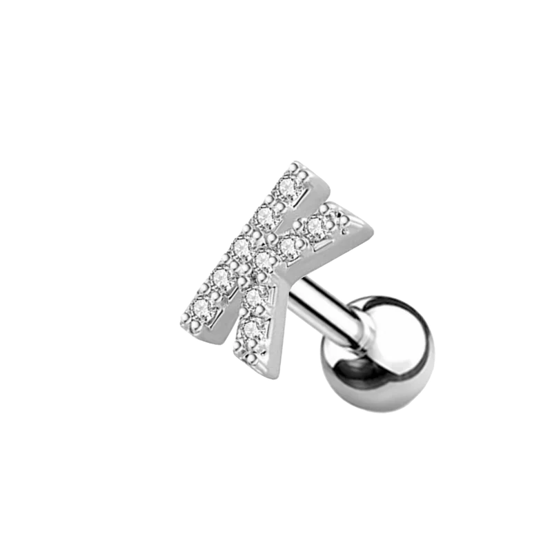 Letter Ohr Piercing Silber