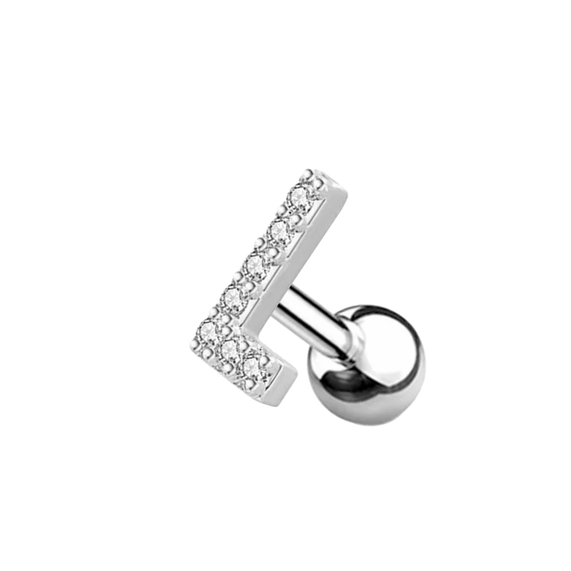 Letter Ohr Piercing Silber