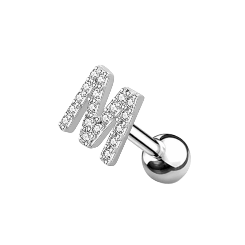 Letter Ohr Piercing Silber
