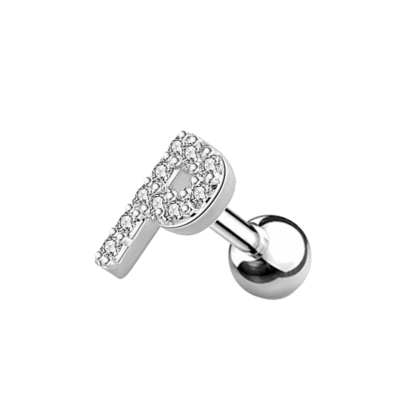 Letter Ohr Piercing Silber