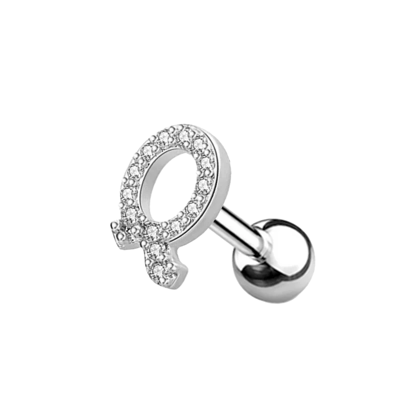 Letter Ohr Piercing Silber