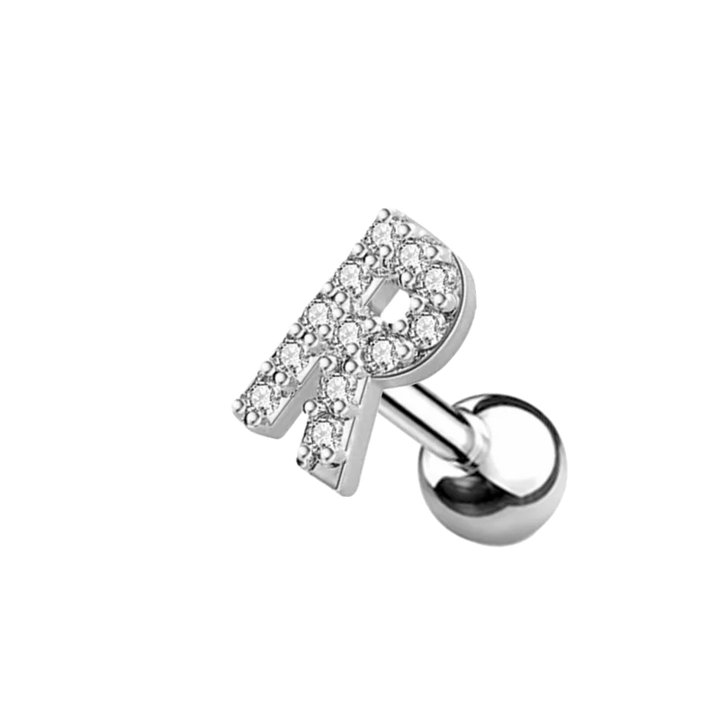 Letter Ohr Piercing Silber