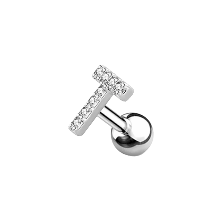 Letter Ohr Piercing Silber