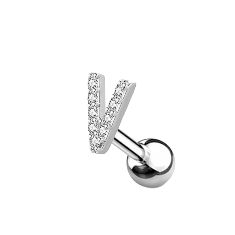 Letter Ohr Piercing Silber