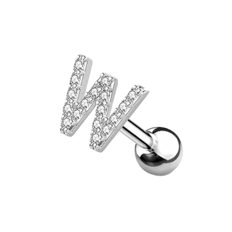 Letter Ohr Piercing Silber