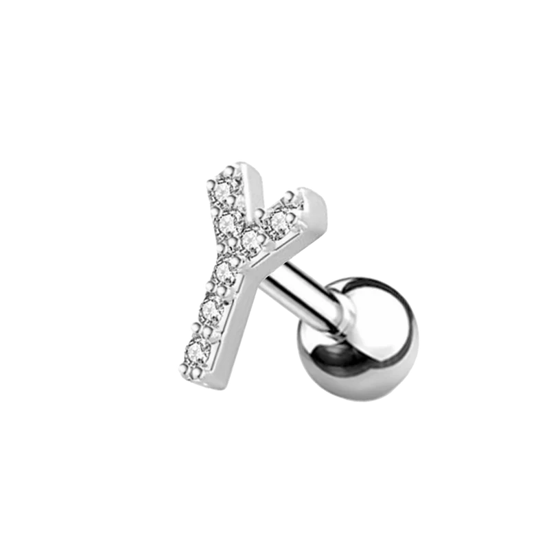 Letter Ohr Piercing Silber