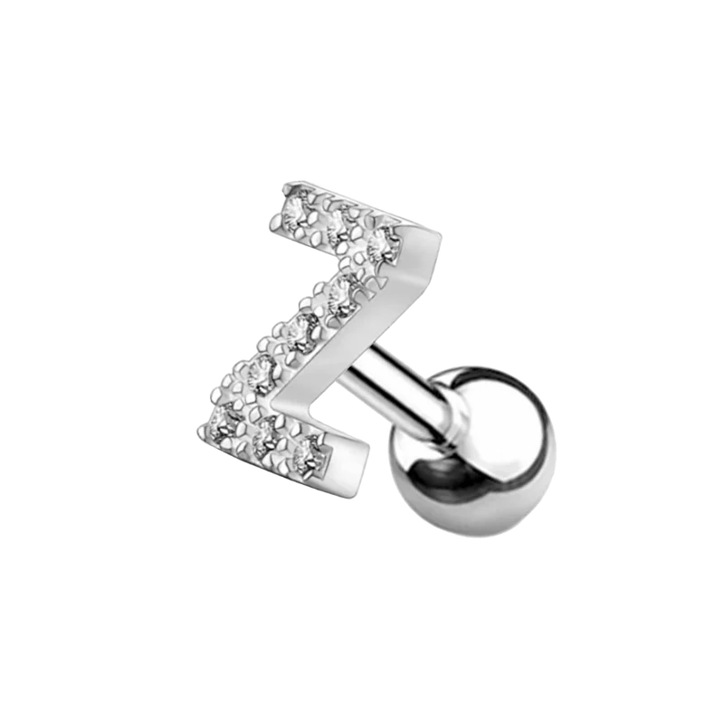 Letter Ohr Piercing Silber