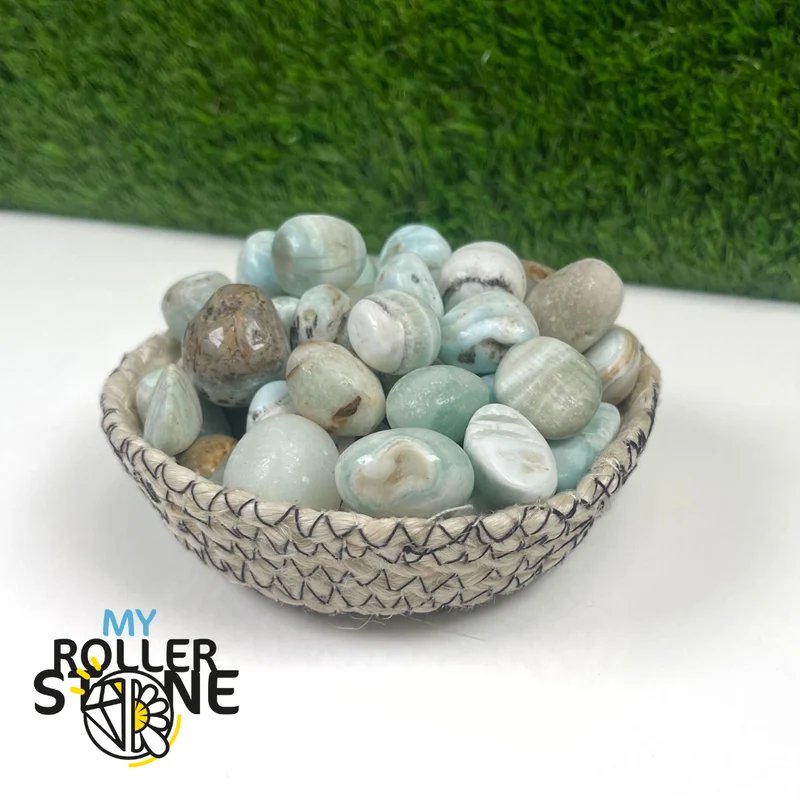 Larimar-Trommelsteine