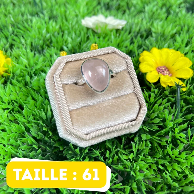 Silberring mit Rosenquarz #132