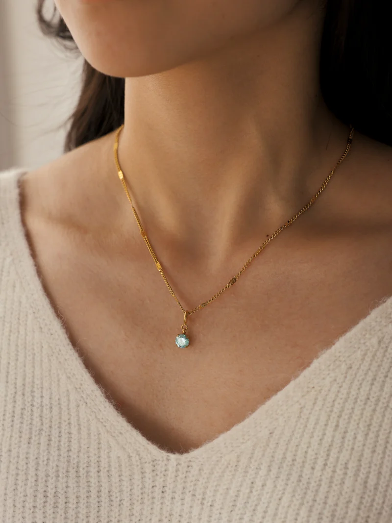 Crystal Delight Light Blue Ketten-Charm